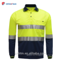 Reflectantes Hi Vis Rib Collar Polo camisetas con cinta reflectante climatizada